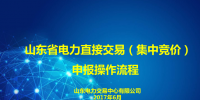 山東省電力直接交易（集中競價）申報操作流程