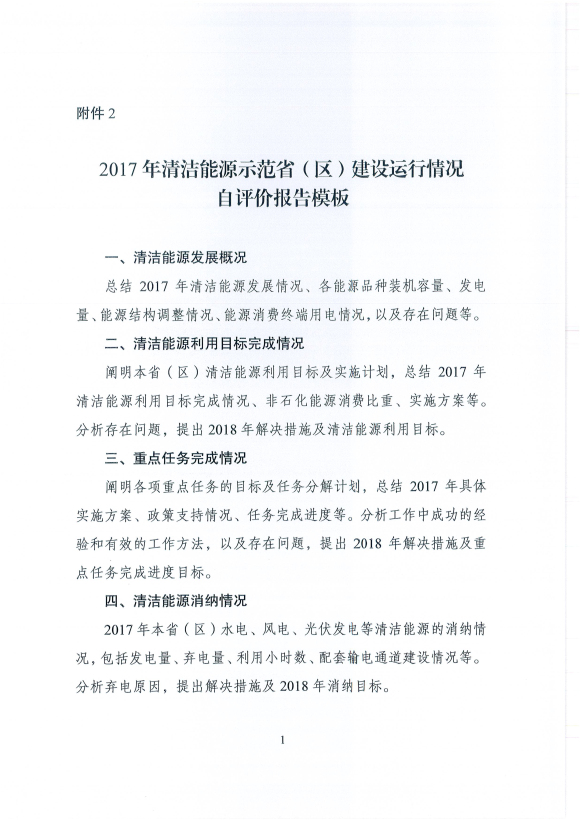 國家能源局發(fā)布建立清潔能源示范省(區(qū))監(jiān)測評(píng)價(jià)體系(試行)的通知