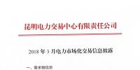 云南3月電力市場化交易信息披露：省內(nèi)市場可競價(jià)電量約65億千瓦時(shí)