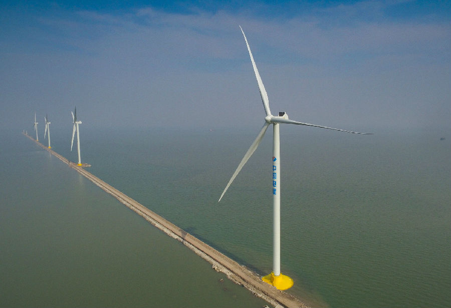 天津南港海上風(fēng)電項目首批機組并網(wǎng)發(fā)電