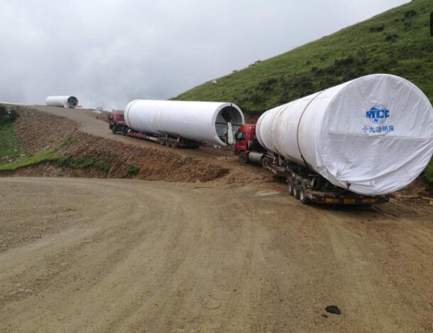 四川能投風電會東雪山風電場項目大件運輸圓滿收官