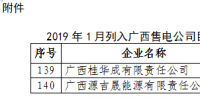 廣西發(fā)布了《關于公布2019年1月列入廣西售電公司目錄企業(yè)名單的通知》