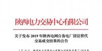 2019年陜西電網(wǎng)自備電廠清潔替代交易成交結(jié)果：交易電量為0