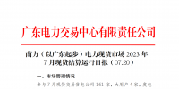 2023年7月20日南方（以廣東起步）電力現(xiàn)貨市場結(jié)算運(yùn)行日?qǐng)?bào)